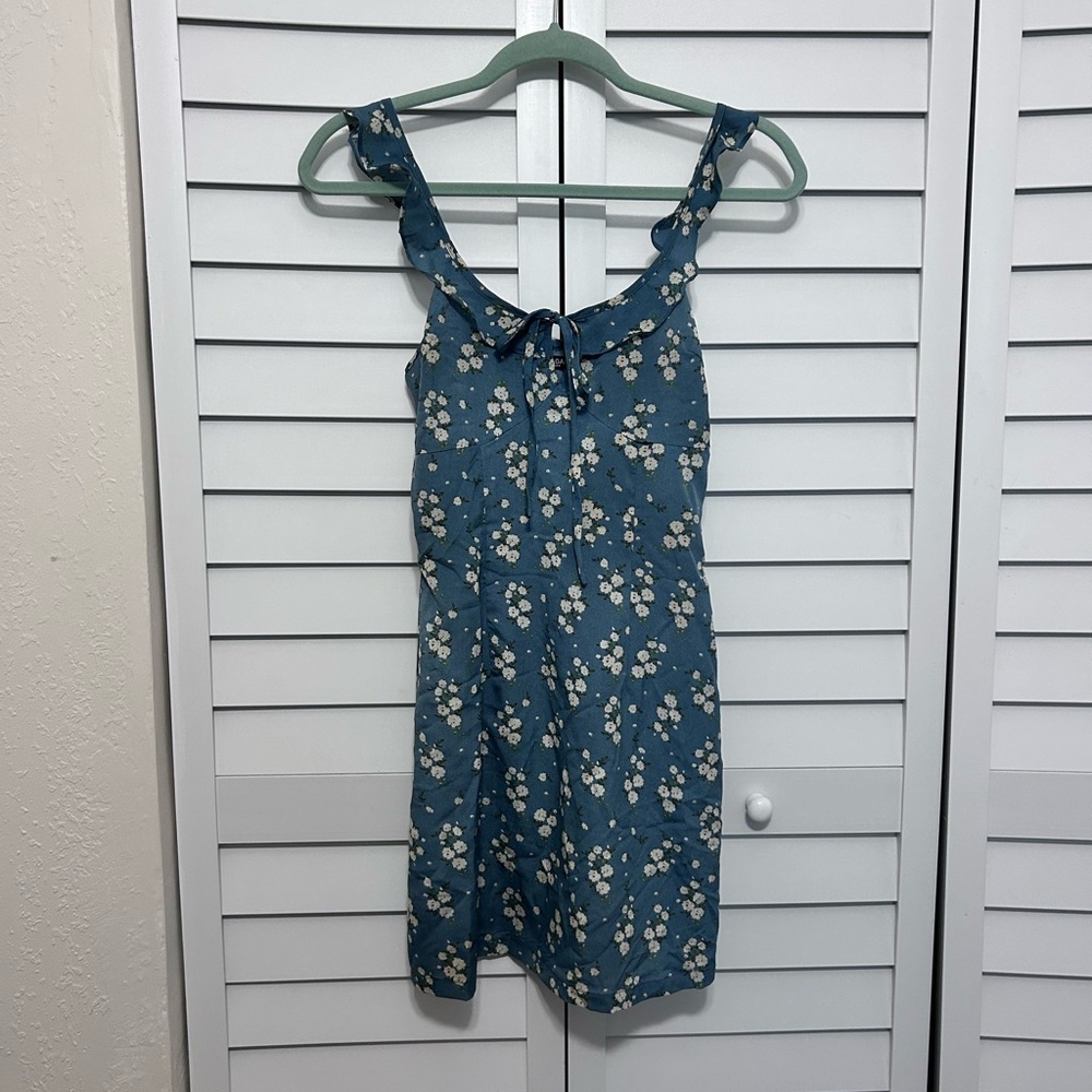 Nasty Gal Blue Floral Dress